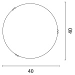ΠΛΑΦΟΝΙΕΡΑ ΤΟΙΧΟΥ Φ40 2ΧΕ27 ΛΕΥΚΟ-ΝΙΚΕΛ ARTE ILLUMINA PAROS - Image 3