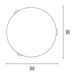 ΠΛΑΦΟΝΙΕΡΑ ΤΟΙΧΟΥ Φ30 1XΕ27 ΛΕΥΚΟ-ΝΙΚΕΛ ARTE ILLUMINA ERIS - Image 3