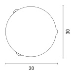 ΠΛΑΦΟΝΙΕΡΑ ΤΟΙΧΟΥ Φ30 1XΕ27 ΜΕΛΙ-ΜΠΡΟΝΖΕ ARTE ILLUMINA ERIS - Image 3