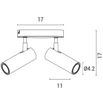 ΣΠΟΤ ΟΡΟΦΗΣ ΡΟΖΕΤΑ ΔΙΠΛΗ GU10 SLIM ΜΑΥΡΗ ARTE ILLUMINA - Image 3