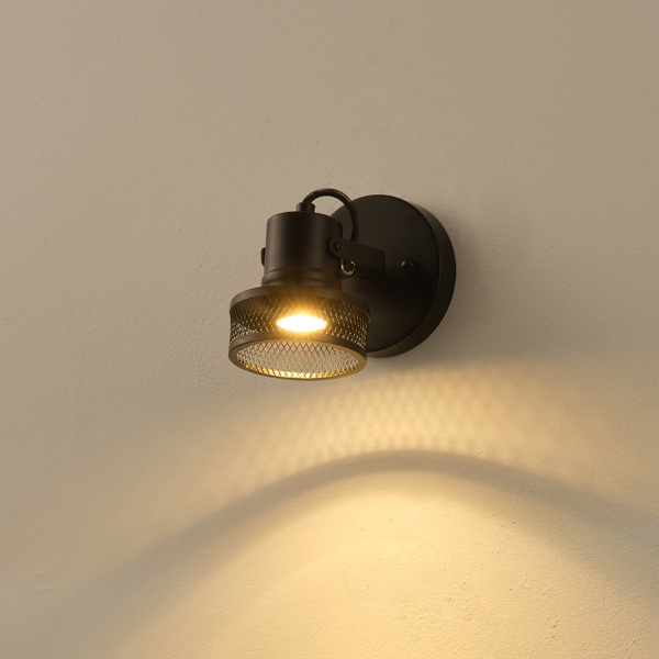 ΣΠΟΤ ΟΡΟΦΗΣ ΜΕ ΔΙΧΤΥ 1XGU10 MAX8W 165X100X152mm ΜΑΥΡΟ ARTE ILLUMINA - Image 3