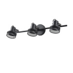 ΣΠΟΤ ΟΡΟΦΗΣ ΤΡΙΠΛΟ ΜΕ ΔΙΧΤΥ E27 Max 15w 640X100X300mm ΜΑΥΡΟ ARTE ILLUMINA SOLUN - Image 2
