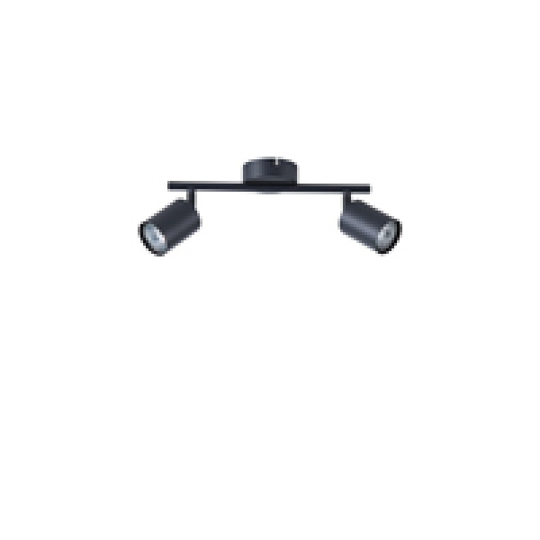 ΣΠΟΤ ΜΕΤΑΛΛΙΚΟ ΔΙΦΩΤΟ 2XGU10 Max 7W 300X80X155mm ΜΑΥΡΟ ARTE ILLUMINA OLYMP - Image 2