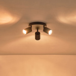 ΣΠΟΤ ΜΕΤΑΛΛΙΚΟ 3ΦΩΤΟ 3XGU10 Max 7W  Φ180X135mm  ΜΑΥΡΟ ARTE ILLUMINA OLYMP - Image 3