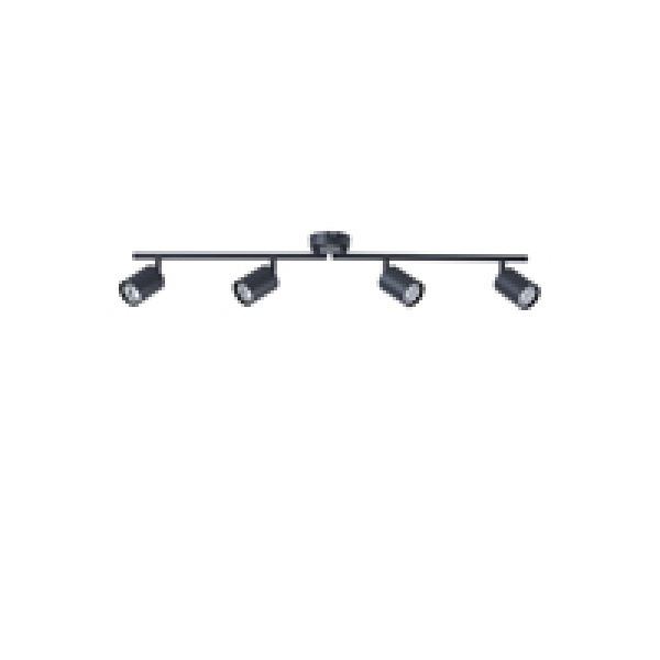 ΣΠΟΤ ΜΕΤΑΛΛΙΚΟ 4ΦΩΤΟ 4XGU10  Max 7W 790X80X165mm ΜΑΥΡΟ ARTE ILLUMINA OLYMP - Image 2