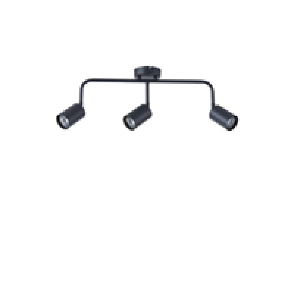 ΣΠΟΤ ΜΕΤΑΛΛΙΚΟ 3ΦΩΤΟ 3XGU10 Max 7W 500X90X230mm ΜΑΥΡΟ ARTE ILLUMINA OLYMP - Image 2