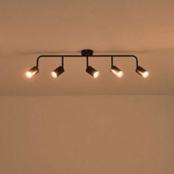 ΣΠΟΤ ΜΕΤΑΛΛΙΚΟ 5ΦΩΤΟ 5XGU10 Max 7W  800X90X230mm ΜΑΥΡΟ ARTE ILLUMINA OLYMP - Image 3