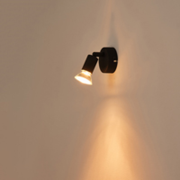 ΣΠΟΤ ΚΙΝΗΤΟ ΜΕΤΑΛΛΙΚΟ 1XGU10 Max 7W D70XH105mm ΜΑΥΡΟ ARTE ILLUMINA VORRAS - Image 3