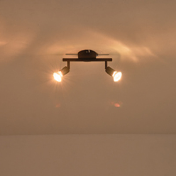 ΣΠΟΤ ΚΙΝΗΤΟ 2ΦΩΤΟ ΜΕΤΑΛΛΙΚΟ 2XGU10 Max 7W 220X80X125mm ΜΑΥΡΟ ARTE ILLUMINA VORRAS - Image 3