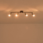 ΣΠΟΤ ΚΙΝΗΤΟ 4ΦΩΤΟ ΜΕΤΑΛΛΙΚΟ ΜΑΥΡΟ 4XGU10 Max 7w 300X80X125mm ARTE ILLUMINA VORRAS - Image 3