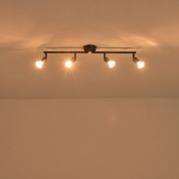 ΣΠΟΤ ΚΙΝΗΤΟ 4ΦΩΤΟ ΜΕΤΑΛΛΙΚΟ ΜΑΥΡΟ 4XGU10 Max 7w 300X80X125mm ARTE ILLUMINA VORRAS - Image 3