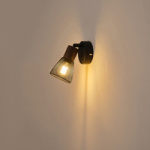 ΣΠΟΤ ΜΑΥΡΟ ΜΕ ΞΥΛΟ ΚΑΙ ΔΙΧΤΥ 1XE14 Max 7W  D80XH125mm ARTE ILLUMINA MESHY - Image 3