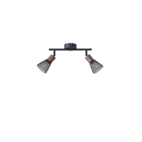 ΣΠΟΤ ΜΑΥΡΟ ΜΕ ΞΥΛΟ ΚΑΙ ΔΙΧΤΥ 2XE14 Max 7W  255X80X145mm ARTE ILLUMINA MESHY - Image 2