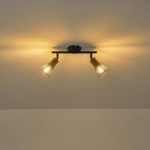 ΣΠΟΤ ΜΑΥΡΟ ΜΕ ΞΥΛΟ ΚΑΙ ΔΙΧΤΥ 2XE14 Max 7W  255X80X145mm ARTE ILLUMINA MESHY - Image 3