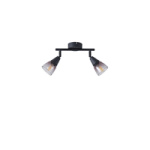 ΣΠΟΤ ΜΕΤΑΛΛΙΚΟ ΜΕ SMOKY ΓΥΑΛΙ 2ΦΩΤΟ 2XE14 MAX 7W  220X80X165mm ARTE ILLUMINA CLASSY - Image 2