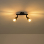 ΣΠΟΤ ΜΕΤΑΛΛΙΚΟ ΜΕ SMOKY ΓΥΑΛΙ 2ΦΩΤΟ 2XE14 MAX 7W  220X80X165mm ARTE ILLUMINA CLASSY - Image 3