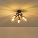 ΣΠΟΤ ΜΕΤΑΛΛΙΚΟ ΜΕ SMOKY ΓΥΑΛΙ 5ΦΩΤΟ 5XE14 MAX 7W D380XH185mm ARTE ILLUMINA CLASSY - Image 3