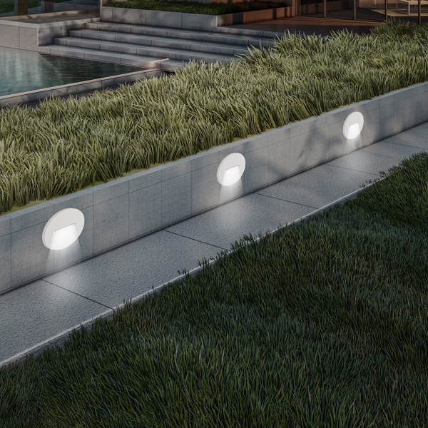 ΦΩΤΙΣΤΙΚΟ ΤΟΙΧΟΥ SLIM LED 3W IP65 230V 4000K Φ135mm ΛΕΥΚΟ PRO ARTE ILLUMINA - Image 3