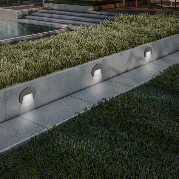 ΦΩΤΙΣΤΙΚΟ ΤΟΙΧΟΥ SLIM LED 3W IP65 230V 4000K Φ135mm ΓΡΑΦΙΤΗΣ PRO ARTE ILLUMINA - Image 3