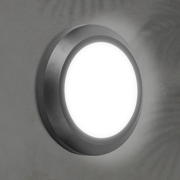 ΦΩΤΙΣΤΙΚΟ ΤΟΙΧΟΥ ΟΒΑΛ LED 4W 150X150X27 3CCT IP65 ΜΑΥΡΟ ARTE ILLUMINA - Image 2