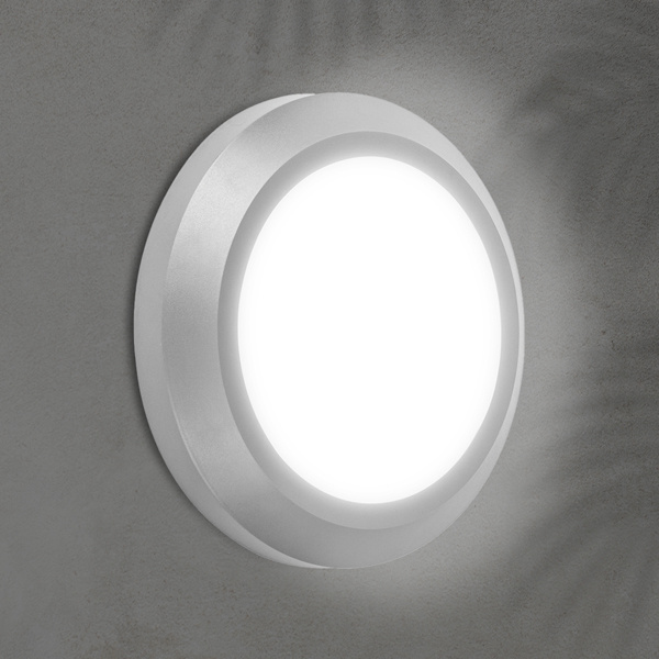 ΦΩΤΙΣΤΙΚΟ ΤΟΙΧΟΥ ΟΒΑΛ LED 4W 150X150X27 3CCT IP65 ΓΚΡΙ ARTE ILLUMINA - Image 2
