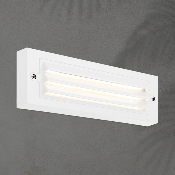 ΦΩΤΙΣΤΙΚΟ ΤΟΙΧΟΥ ΜΕ ΓΡΙΛΙΕΣ LED 6W 255X42X90 3CCT IP65 ΛΕΥΚΟ ARTE ILLUMINA SENARIO - Image 2