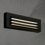 ΦΩΤΙΣΤΙΚΟ ΤΟΙΧΟΥ ΜΕ ΓΡΙΛΙΕΣ LED 6W 255X42X90 3CCT IP65 ΜΑΥΡΟ ARTE ILLUMINA SENARIO - Image 2