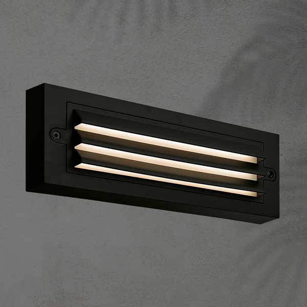 ΦΩΤΙΣΤΙΚΟ ΤΟΙΧΟΥ ΜΕ ΓΡΙΛΙΕΣ LED 6W 255X42X90 3CCT IP65 ΜΑΥΡΟ ARTE ILLUMINA SENARIO - Image 2