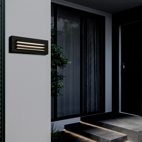 ΦΩΤΙΣΤΙΚΟ ΤΟΙΧΟΥ ΜΕ ΓΡΙΛΙΕΣ LED 6W 255X42X90 3CCT IP65 ΜΑΥΡΟ ARTE ILLUMINA SENARIO - Image 3