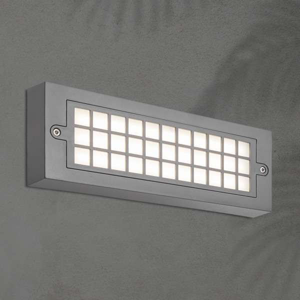 ΦΩΤΙΣΤΙΚΟ ΤΟΙΧΟΥ  LED 6W 255X30X90 3CCT IP65 ΓΚΡΙ  ARTE ILLUMINA SENARIO - Image 2