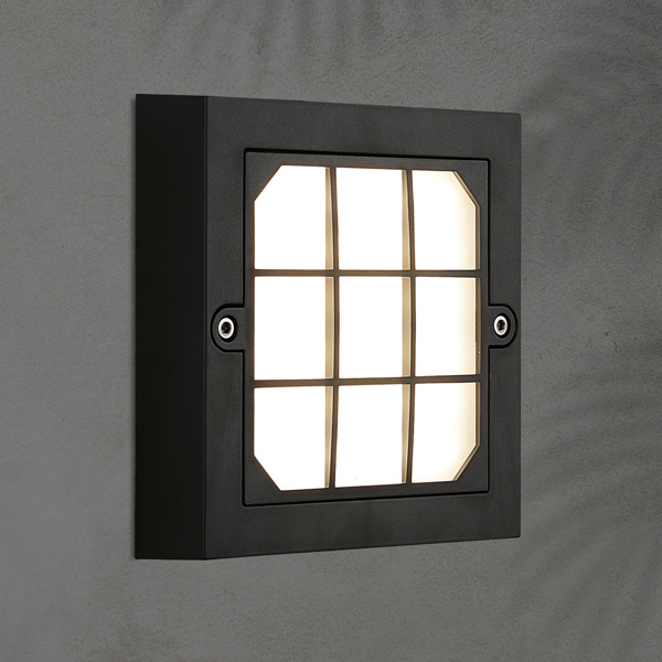 ΦΩΤΙΣΤΙΚΟ ΤΟΙΧΟΥ LED 6W 135X135X32 3CCT IP65 ΜΑΥΡΟ ARTE ILLUMINA SENARIO - Image 2