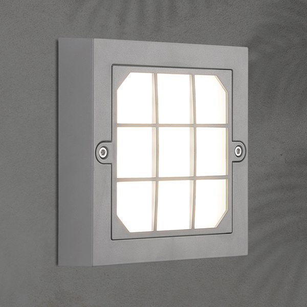 ΦΩΤΙΣΤΙΚΟ ΤΟΙΧΟΥ LED 6W 135X135X32 3CCT IP65 ΓΚΡΙ ARTE ILLUMINA SENARIO - Image 2