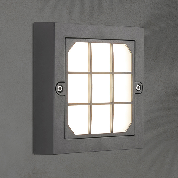 ΦΩΤΙΣΤΙΚΟ ΤΟΙΧΟΥ LED 6W 135X135X32 3CCT IP65 ΓΡΑΦΙΤΗΣ ARTE ILLUMINA SENARIO - Image 2
