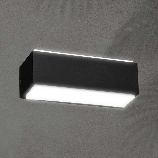 ΑΠΛΙΚΑ ΤΟΙΧΟΥ ΑΛΟΥΜΙΝΙΟΥ LED UPDOWN 10W ΜΑΥΡΗ ARTE ILLUMINA NIKITA - Image 2