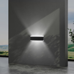 ΑΠΛΙΚΑ ΤΟΙΧΟΥ ΑΛΟΥΜΙΝΙΟΥ LED UPDOWN ΤΕΤΡΑΓΩΝΗ 10W ΜΑΥΡΗ ARTE ILLUMINA  NIKITA - Image 3