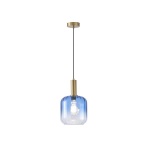 ΦΩΤΙΣΤΙΚΟ ΚΡΕΜΑΣΤΟ ΑΝΑΓΛΥΦΟ ΓΥΑΛΙ 1XΕ27Max15w 200X210mmX160cm ΜΠΛΕ ARTE ILLUMINA TOPAZ
