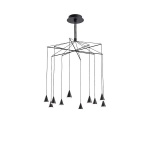 ΦΩΤΙΣΤΙΚΟ ΚΡΕΜΑΣΤΟ LED 50W 3000Lm 3000K Φ800X1200mm ΜΑΥΡΟ ARTE ILLUMINA CAMPANELLE