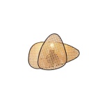 ΑΠΛΙΚΑ ΤΟΙΧΟΥ ΡΑΤΤΑΝ 1XE27 Max15w 430Χ300mm ΚΑΦΕ-ΜΑΥΡΟ ARTE ILLUMINA KAI