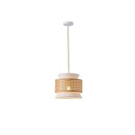 ΦΩΤΙΣΤΙΚΟ ΚΡΕΜΑΣΤΟ ΥΦΑΣΜΑ 1XE27 Max15wX1260mm ΜΠΕΖ-ΜΑΤ ΛΕΥΚΟ ARTE ILLUMINA ISLA