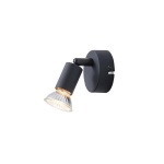 ΣΠΟΤ ΚΙΝΗΤΟ ΜΕΤΑΛΛΙΚΟ 1XGU10 Max 7W D70XH105mm ΜΑΥΡΟ ARTE ILLUMINA VORRAS