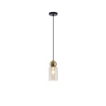 ΦΩΤΙΣΤΙΚΟ ΚΡΕΜΑΣΤΟ ΓΥΑΛΙ ΜΟΝΟΦΩΤΟ 1XE27 Max15w100x1270mm ΜΑΥΡΟ ARTE ILLUMINA AURELIA