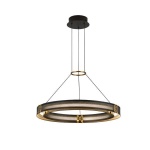 ΦΩΤΙΣΤΙΚΟ ΚΡΕΜΑΣΤΟ ΑΛΟΥΜΙΝΙΟ LED 33W 1980lm 3000K Φ620mm ΜΑΥΡΟ-ΧΡΥΣΟ ARTE ILLUMINA LUIS