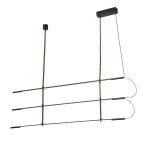 ΦΩΤΙΣΤΙΚΟ ΚΡΕΜΑΣΤΟ ΜΕΤΑΛΛΟ ΔΕΡΜΑ LED 3x25W 5250Lm 3000K 1400X60X1200mm ΜΑΥΡΟ ARTE ILLUMINA LINEA