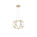 ΦΩΤΙΣΤΙΚΟ ΚΡΕΜΑΣΤΟ ΑΛΟΥΜΙΝΙO LED 38W 2800Lm 3000K 430X310mm ΧΡΥΣΟ ARTE ILLUMINA ORBIT