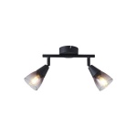 ΣΠΟΤ ΜΕΤΑΛΛΙΚΟ ΜΕ SMOKY ΓΥΑΛΙ 2ΦΩΤΟ 2XE14 MAX 7W  220X80X165mm ARTE ILLUMINA CLASSY