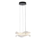 ΦΩΤΙΣΤΙΚΟ ΚΡΕΜΑΣΤΟ ΑΚΡΥΛΙΚΟ ΣΤΡΟΓΓΥΛΟ LED 34W 3024Lm 3000K Φ340mm ΜΑΥΡΟ ARTE ILLUMINA FIRENZE