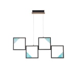 ΦΩΤΙΣΤΙΚΟ ΚΡΕΜΑΣΤΟ ΑΛΟΥΜΙΝΙΟ LED 36W 850Lm 3000K 820X16X1340mm ΜΑΥΡΟ ARTE ILLUMINA SQUARE