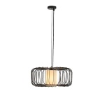 ΦΩΤΙΣΤΙΚΟ ΚΡΕΜΑΣΤΟ ΜΕΤΑΛΛΟ 1XE27 Max15w 340X340X1520mm ΜΑΥΡΟ ARTE ILLUMINA AIRY