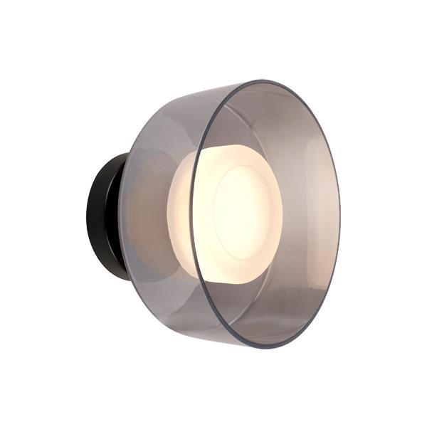 ae641cbd969649ba8d61b26ab299336e ΑΠΛΙΚΑ ΤΟΙΧΟΥ METAΛΛO-ΓΥΑΛΙ LED 8W 624Lm 3000K 200Χ200mm ΜΑΥΡΟ-ΓΡΑΦΙΤΗΣ ARTE ILLUMINA NIMBUS - Image 1