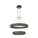 ΦΩΤΙΣΤΙΚΟ ΚΡΕΜΑΣΤΟ ΑΛΟΥΜΙΝΙΟ LED 62W 3720Lm 3000K 620X1200mm ΜΑΥΡΟ-ΧΡΥΣΟ ARTE ILLUMINA LUIS